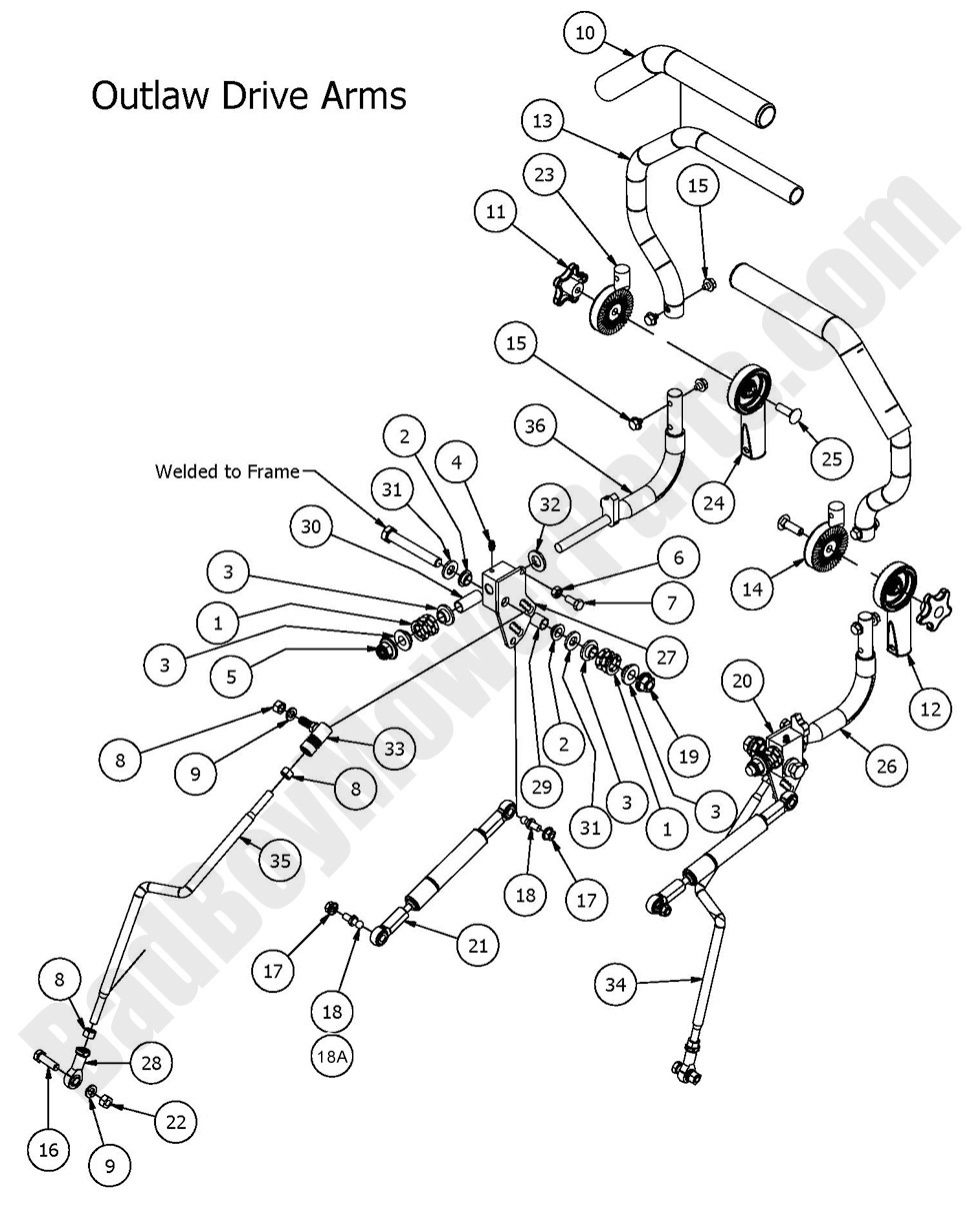 2016 Outlaw & Outlaw Extreme - Drive Arm Assembly
